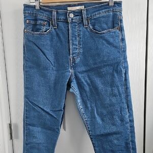 Levi's Wedgie Filiforme Size 30 Raw Hem Button Fly
